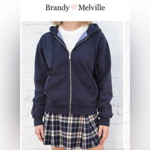 Brandy Melville “CHRISTY HOODIE” Color: Navy Size: Regular fit